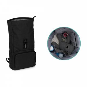 Sac à dos à langer rolltop tokio mélange noir Fillikid