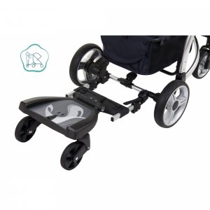 Planche à roulettes poussette noir gris Fillikid