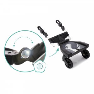 Planche à roulettes poussette noir gris Fillikid