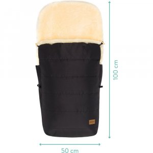 Chancelière hiver en peau d'agneau - cosy - noir Fillikid