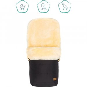 Chancelière hiver en peau d'agneau - cosy - noir Fillikid