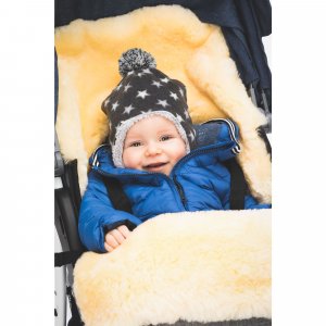 Chancelière winter footmuff - makalu lambskin black Fillikid