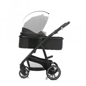 Poussette trio combinée 3en1 jaguar mélange gris foncé Fillikid