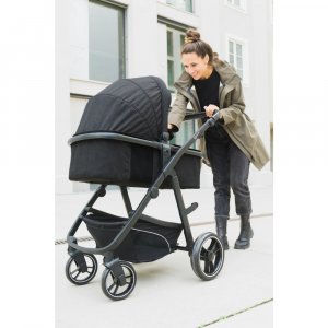 Poussette trio combinée 3en1 jaguar mélange gris foncé Fillikid