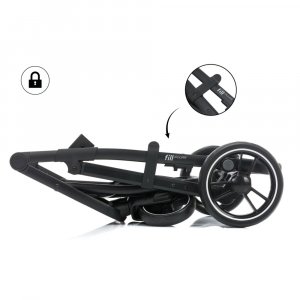 Poussette trio combinée 3en1 jaguar mélange vert Fillikid