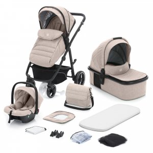 Poussette trio combinée 3en1 jaguar mélange naturel Fillikid