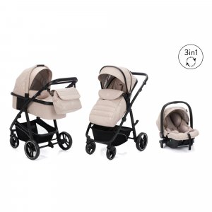 Poussette trio combinée 3en1 jaguar mélange naturel Fillikid