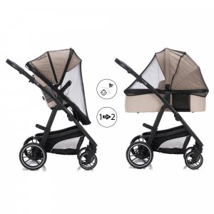 Poussette trio combinée 3en1 jaguar mélange naturel Fillikid
