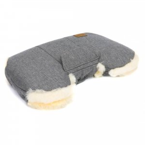 Protège-mains pour poussette nyby agneau gris chiné Fillikid