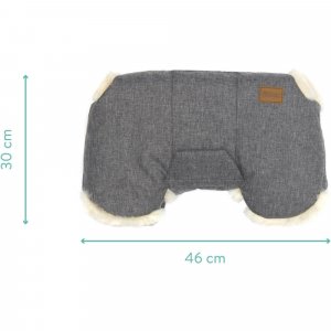 Protège-mains pour poussette nyby agneau gris chiné Fillikid