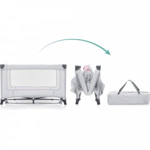 Lit parapluie bébé nizza gris pierre Fillikid