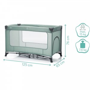 Lit parapluie bébé nizza sauge Fillikid