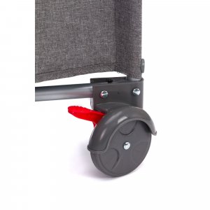 Lit parapluie avec roulettes porto gris Fillikid