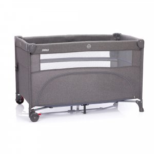 Lit parapluie avec roulettes porto gris Fillikid