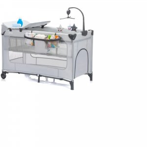 Lit parapluie capri - gris Fillikid