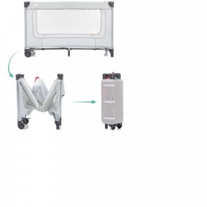 Lit parapluie capri - gris Fillikid