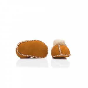 Chaussons en peau d'agneau gr. 17/18 marron Fillikid