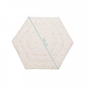 Tapis de parc 6 coins rainbows beige Fillikid