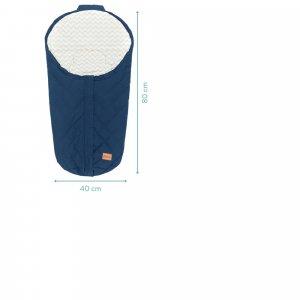 Chancelière mi-saison pour poussette bleu Fillikid