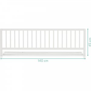 Barrière de lit en bois 45x140 cm lilly blanc Fillikid