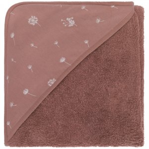 Serviette de bain enfant à capuche 75x75 cm, rose pissenlit Fillikid