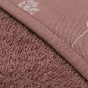 Serviette de bain enfant à capuche 75x75 cm, rose pissenlit Fillikid