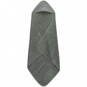 Serviette de bain enfant à capuche 75x75 cm, vert baleine Fillikid