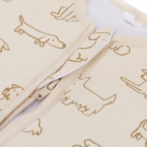 Gigoteuse à pieds sans manches et chaussettes antidérapantes - 80 cm - chien beige - tog 2.5 Fillikid