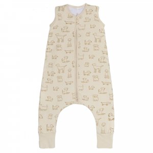 Gigoteuse à pieds sans manches et chaussettes antidérapantes - 104 cm - beige - tog 2.5 Fillikid