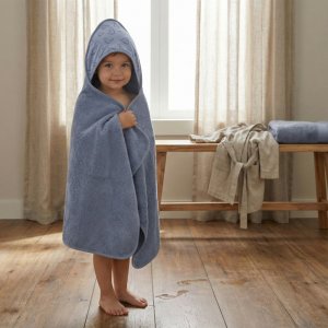 Serviette de bain enfant à capuche 75x75 cm, bleu Fillikid