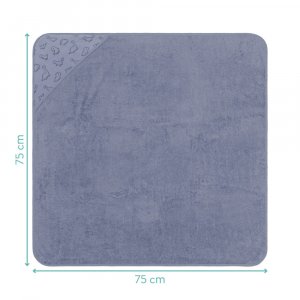 Serviette de bain enfant à capuche 75x75 cm, bleu Fillikid