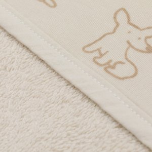 Serviette de bain enfant à capuche 75x75 cm, chien beige Fillikid