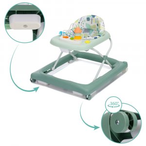 Trotteur bébé emil vert/menthe Fillikid