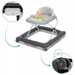 Trotteur pour bébé emil gris/anthracite Fillikid