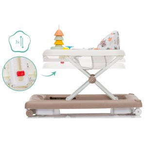 Trotteur bébé emil blanc/moka Fillikid