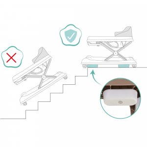 Trotteur bébé emil blanc/moka Fillikid