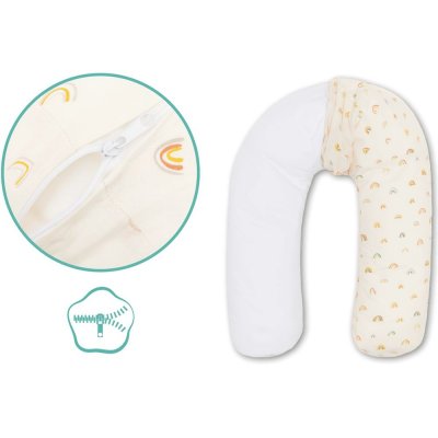 Coussin d'allaitement microbille arc-en-ciel