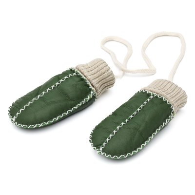 Les moufles en peau d'agneau gr. ii vert