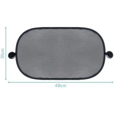 Pare-soleil pour voiture, lot de 2, noir