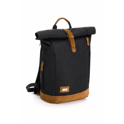 Sac à dos à langer rolltop berlin mélange noir