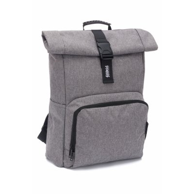 Sac à dos à langer rolltop tokio mélange gris