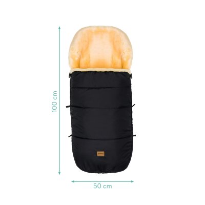 Chancelière winter footmuff - makalu lambskin black