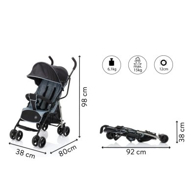 Poussette sportive fill glider gris/ noir