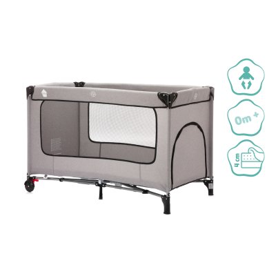 Lit parapluie avec roulettes paris gris clair