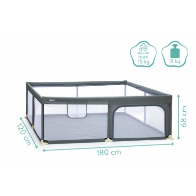Parc bébé xl 120x180 cm grey