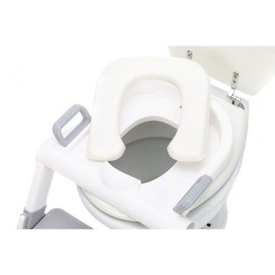 Réducteur de toilettes blanc/gris