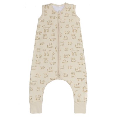 Gigoteuse à pieds sans manches et chaussettes antidérapantes - 80 cm - chien beige - tog 2.5