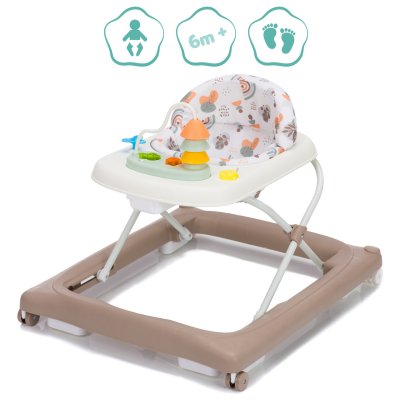 Trotteur bébé emil blanc/moka