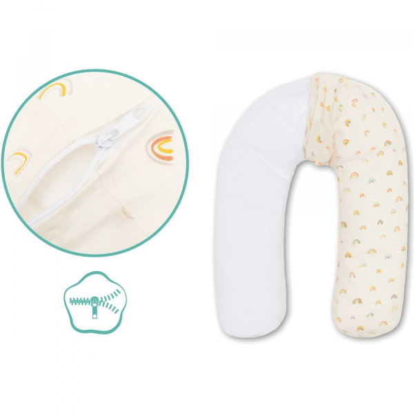 Coussin d'allaitement microbille arc-en-ciel Fillikid