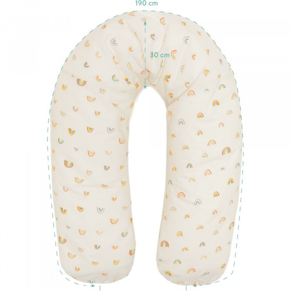 Coussin d'allaitement microbille arc-en-ciel Fillikid